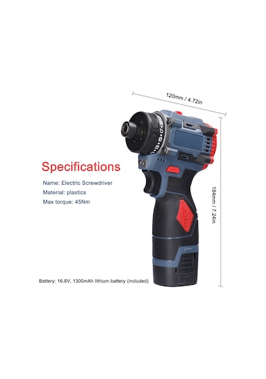 Hallow 45NM Torklu 16.8V Çok Fonksiyonlu Şarjlı Tornavida