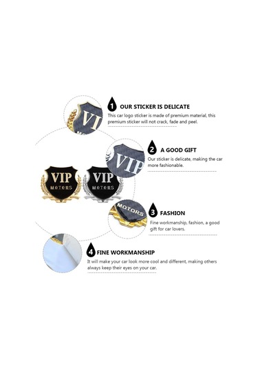 Araba Çıkartmaları, Araba Çıkartma Rozetleri, Araba Kalkanı Rozetleri Parçaları Çok Renkli