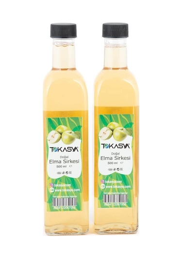 Tokasya Doğal Elma Sirkesi 500 Ml 2 Li Şişe