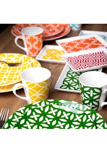 Aryıldız Casablanca 24 Parça Kahvaltı Ve Sunum Seti 517782 Çok renkli