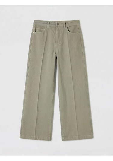 Lc Waikiki Yeşil Wideleg Kadın Jean Pantolon