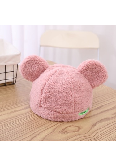 Ikkb Kış Bebek Çocuk Sevimli Süper Sevimli Şapka Pembe