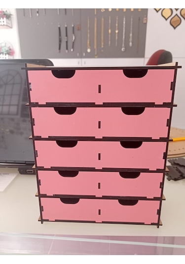 Çekmeceli Takı Kutusu Ahşap