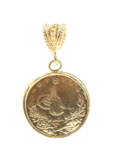 925 Ayar Gümüş Sultan Aziz Motifli Madalyon Kolye Ucu 281431159