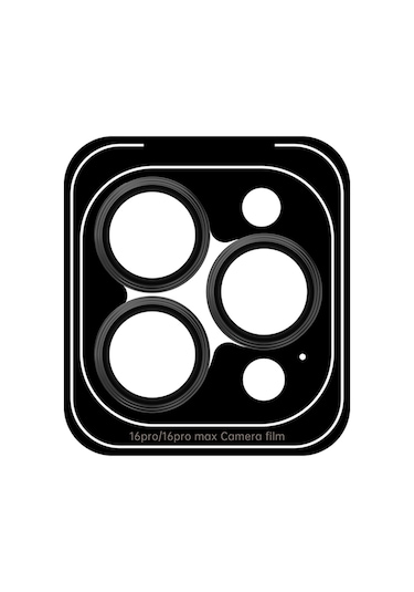 Apple iPhone Uyumlu  16 Pro / 16 Pro Max - 17 Pro / 17 Pro Max Kamera Ve Lens Koruyucu - Siyah