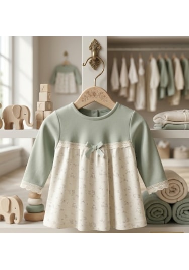 Babydoll Elbise Babydola Mint Yeşil Açık Mint Yeşili