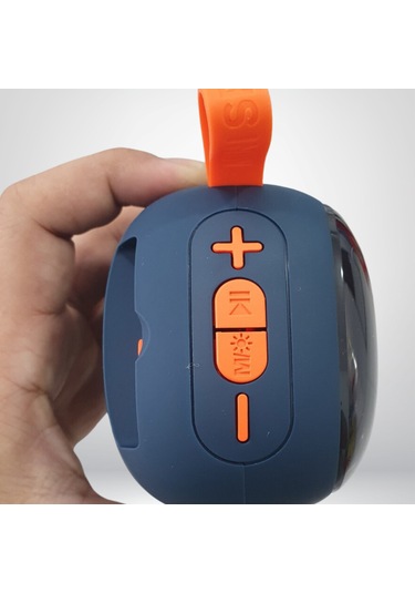 Kablosuz Bluetooth Hoparlör 5w Rgb Işıklı Speaker Lacivert