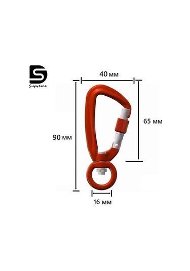 Suofeng Döner Halkalı 7075 Hafif Alüminyum Karabina - 400 Kg Taşıma Kapasiteli