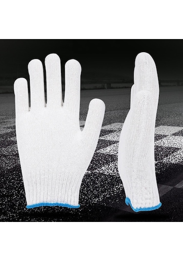 Sones 400g 12 Çift İşçi Koruma Aşınmaya Dayanıklı Pamuklu Eldiven Kalınlaştırılmış Şantiye Çalışma Eldiveni