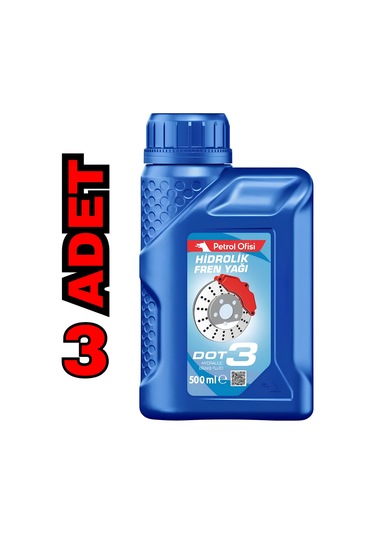 Petrol Ofisi Hidrolik Fren Yağı Dot 3 500 Ml 3 Adet N11.13