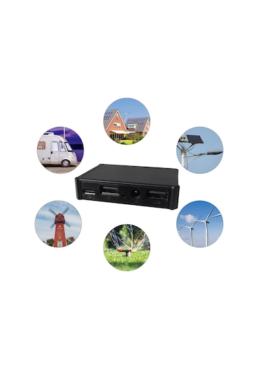 Wezone Güneş Enerjili Şarj Kontrol Cihazı - Usb, Type-c Ve Dc Çıkışlı Taşınabilir Voltaj Regülatörü