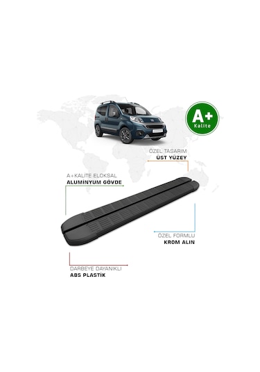 Fiat Fiorino Yan Basamak 2008 Model Ve Sonrası S-line Siyah