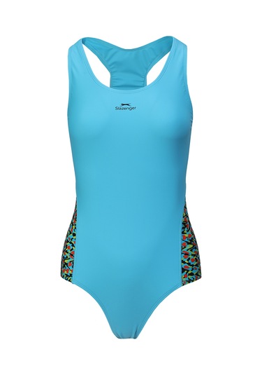 Slazenger SPL RacerBack Kadın Mayo Mavi / Siyah