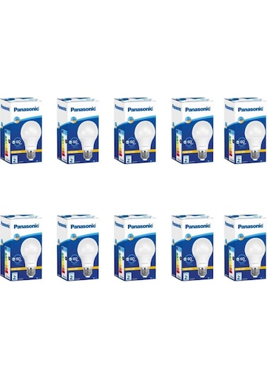 Panasonic 8,5W-60 W 10'Lu Eko Paket 2700 Kelvin Sarı Işık