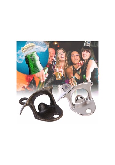 2 Adet Vintage Şişe Açıcı Duvara Monte Şarap Birası Açıcı Gümüş Diğer