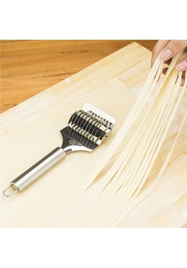 Paslanmaz Çelik Hamur Kesme Aparatı Metal Saplı