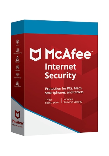McAfee internet Security - Limitsiz Cihaz 1 Yıl Abonelik Kodu (Windows/MAC/Android/Apple Uyumlu iOS)