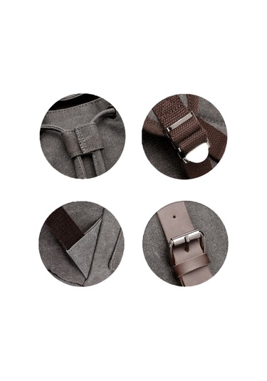 Canvas Leisure Backpack Computer Bag Student School Bag Navy Mavi