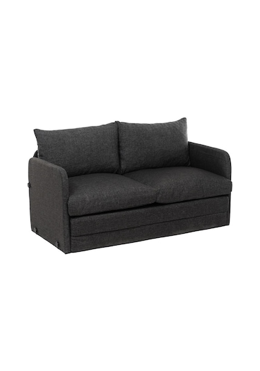 Pafu Saga İkili Katlanır Yataklı Koltuk Keten Koyu Gri