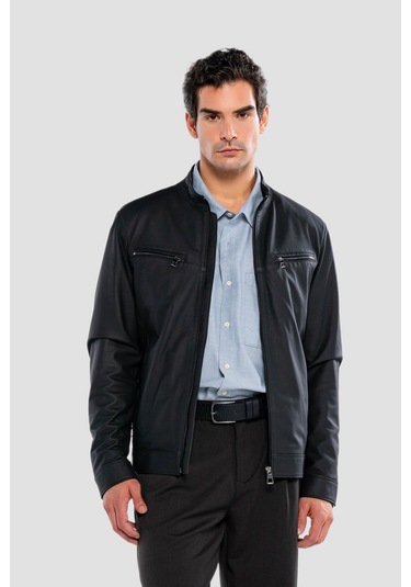 Tamer Tanca Erkek Hakiki Deri Siyah Deri Mont 571 Smr 768 Erk Dr Mont Sk25/26 Sıyah Tafta Siyah Siyah