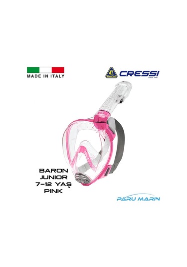 Cressi Baron Junior 7-12 Yaş PINK Tam Yüz Maskesi