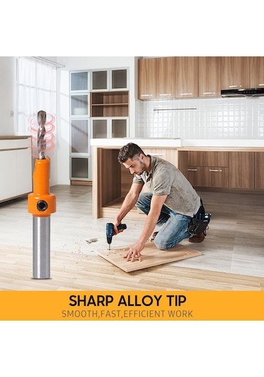 Hallow Ağaç İşleme Havşa Matkap Ucu Seti Yuvarlak 5 Adet 8 MM