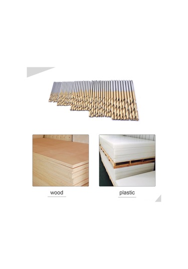 Kangvka 50 Adet Çelik Titanyum Kaplı Düz Saplı Matkap Ucu Seti - 1mm, 1.5mm, 2mm, 2.5mm, 3mm Çapları