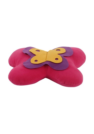 Kelebek Yastık Pembe Polar 40 Cm