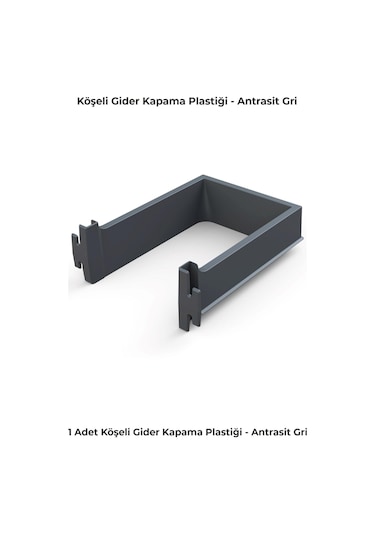 Mesan Köşeli Gider Kapama H:70mm Antrasit