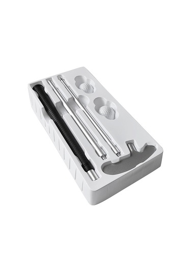 Qingmipy 4 Bölümlü Golf Pütü Seti: Kolay Taşınabilir, Çocuk Ve Yetişkin İçin, Sağ/sol El Uyumlu, Zincirli Alaşımlı + Kauçuk Malzeme Siyah