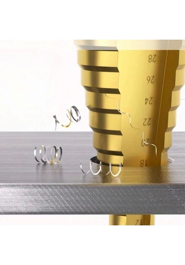 3 Parça Kademeli Matkap Ucu Paslanmaz Uç Alüminyum Sac Demir Delme Seti