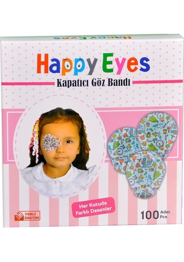 Happy Eyes Çocuk Göz Kapama Bandı 100'lü