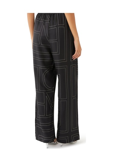 Toteme Şık Monogram Ipek Pantolon Siyah