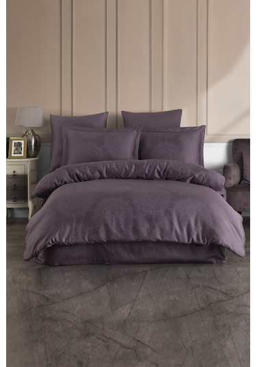 Varol Liyosel Jakar Nevresim Takımı Tek Kişilik - Nothingham Mürdüm Nothınghammurdum/tekkısılık Mürdüm