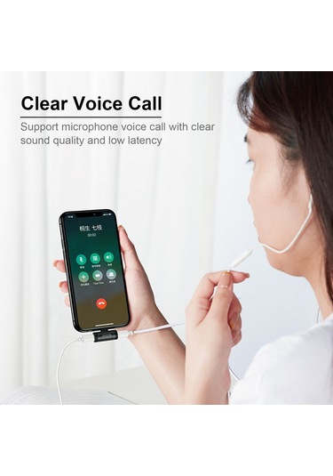 Suofeng Remax Rl-la04i Beyaz Çift Lightning Portlu Ses Adaptörü: Hızlı Şarj + Müzik Dinleme, Düşük Gecikmeli Sesli Arama, T-şekilli Tasarım