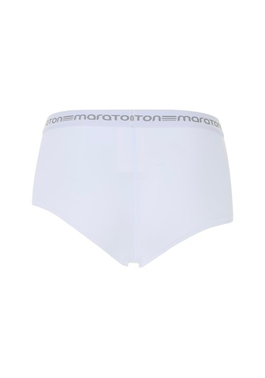 Maraton Sportswear Slimfit Kadın Basic Beyaz Boxer 21201 Beyaz
