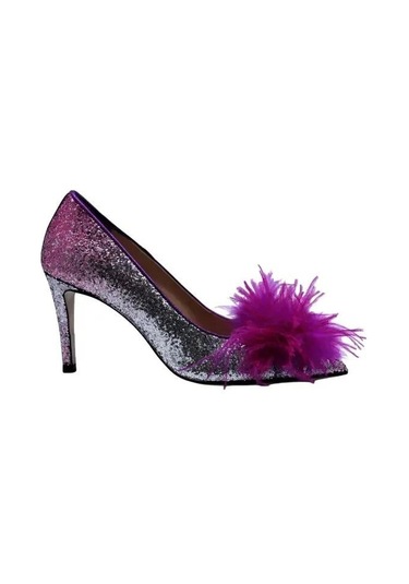 Poletto Hakiki Deri /tekstil Pembe-fusya Ayakkabı Gece/abiye 9839 44-1122 Pembe
