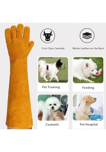 60 Cm Hayvan Taşıma Eldiveni - Isırık Önleyici Eldiven