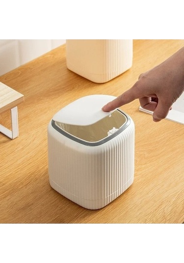 Maoyaya Mini Küçük Masaüstü Çöp Kutusu Kapaklı Çöp Organizatör Çok Renkli Çok Renkli