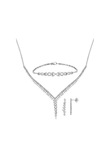 Bilezikci Elizabeth 14 Ayar Beyaz Altın Düğün Seti