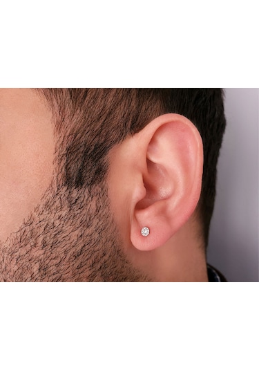 Sirius Modern Pırlanta Tektaş Erkek Küpesi 0817E0048