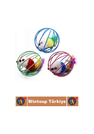Evcil Hayvan İlgi Çekici Eğlenceli Vakit Zihinsel Gelişim Kafesli Fareli Kedi Köpek Oyun Topu