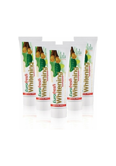 Farmasi Euro Fresh Whitening Aloe Veralı Misvaklı Beyazlatıcı Diş Macunu 5 x 112 G