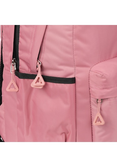 3 Bölmeli Su Geçirmez Kumaş Tablet Bölmeli Seyahat Sırt Çantası 2115s-pembe Pembe