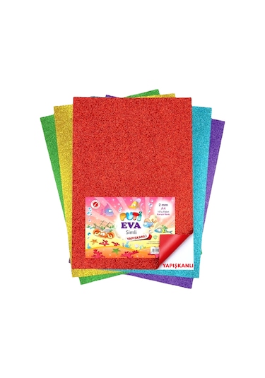 Puti Eva Simli Yapışkanlı A4 10 Lu Karışık Renk