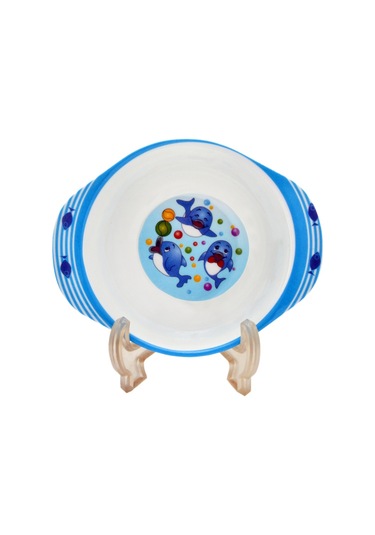 Yunus Melamin Bebek Mama Yemek Tabağı Kabı Bardak Kaşık 5Li Set Çok Renkli