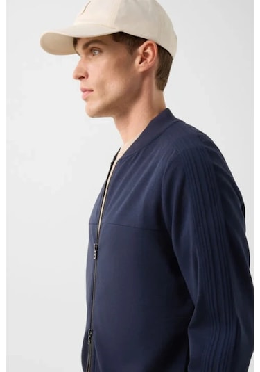Bogner Lennox Jersey Lüks Sportif Stil, Erkek Ceket Lacivert