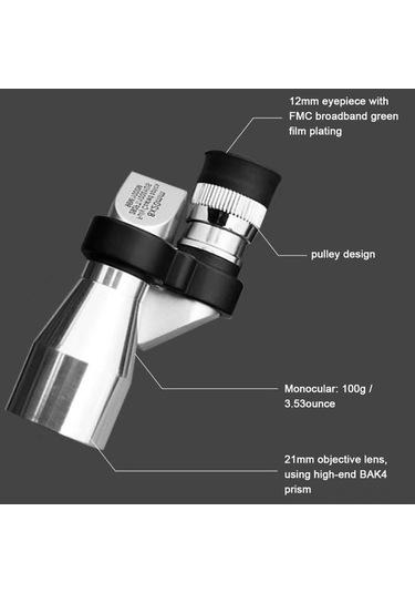 Trendooze Ve Tutma, Teleskoplar, Taşınabilir Seyahat Monokülü Monoküler Kuş Kompakt İçin Gözlemleme, Gezi El Balık Ul
