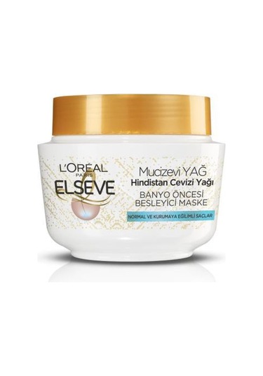 Elseve Hindistan Cevizi & Değerli Yağlar Eşsiz Karışım Banyo Öncesi Besleyici Saç Maskesi 300 ML