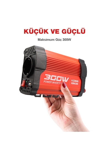KOBB KBN300 12V/220V  300Watt Modifiye Sinüs Dönüştürücü İnvertör